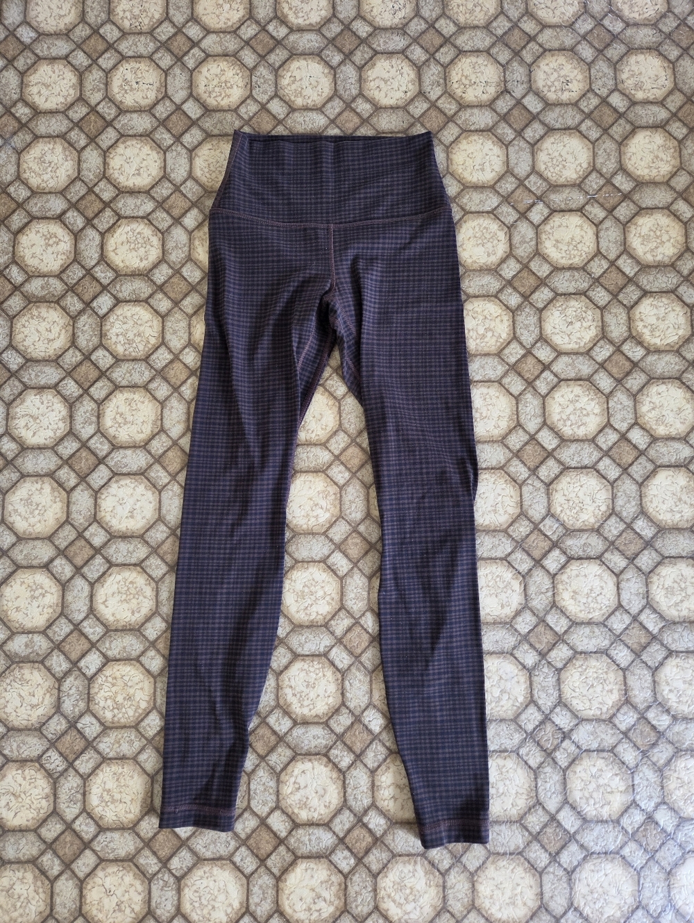 Lululemon Align Plaid Brown Crop Leggings